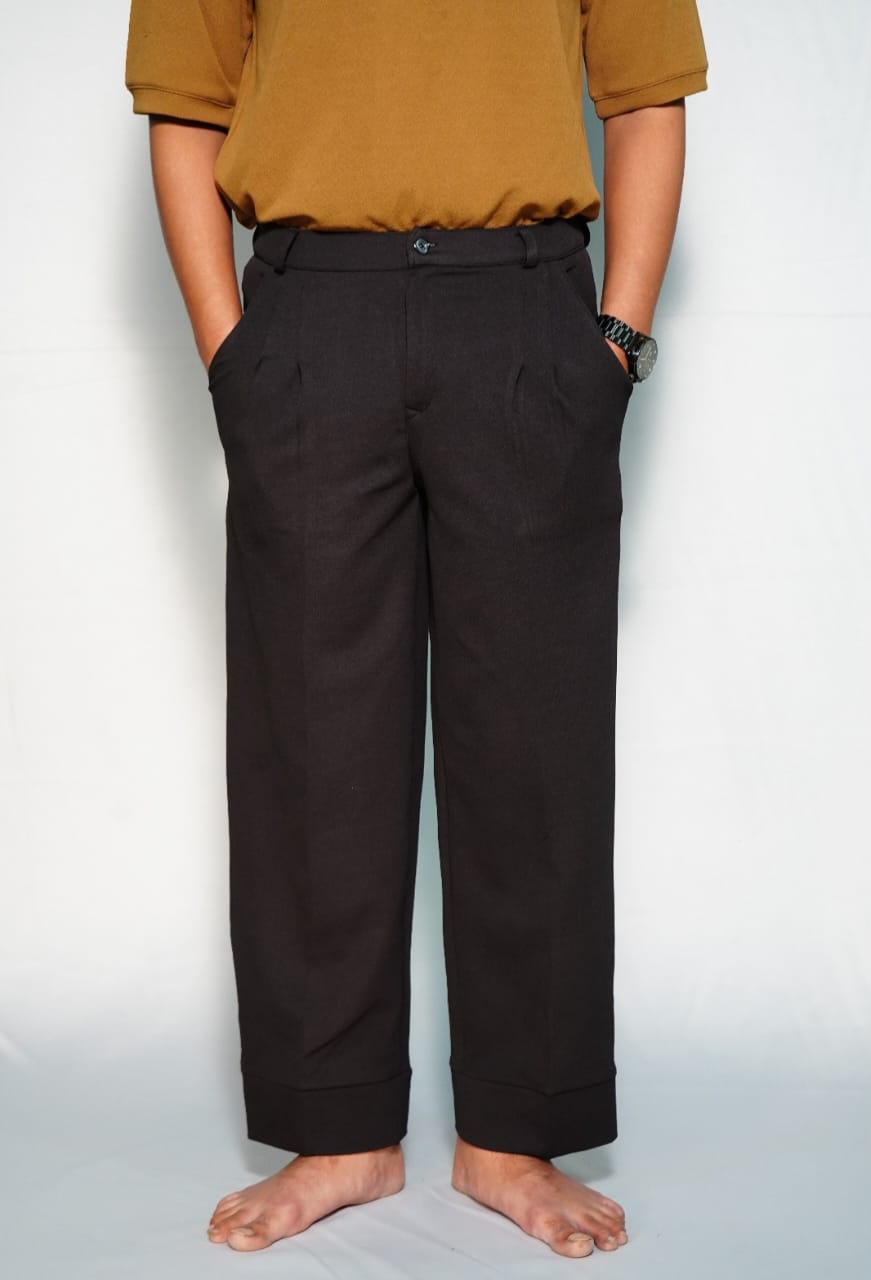 Black Stretch Slim Fit Trousers