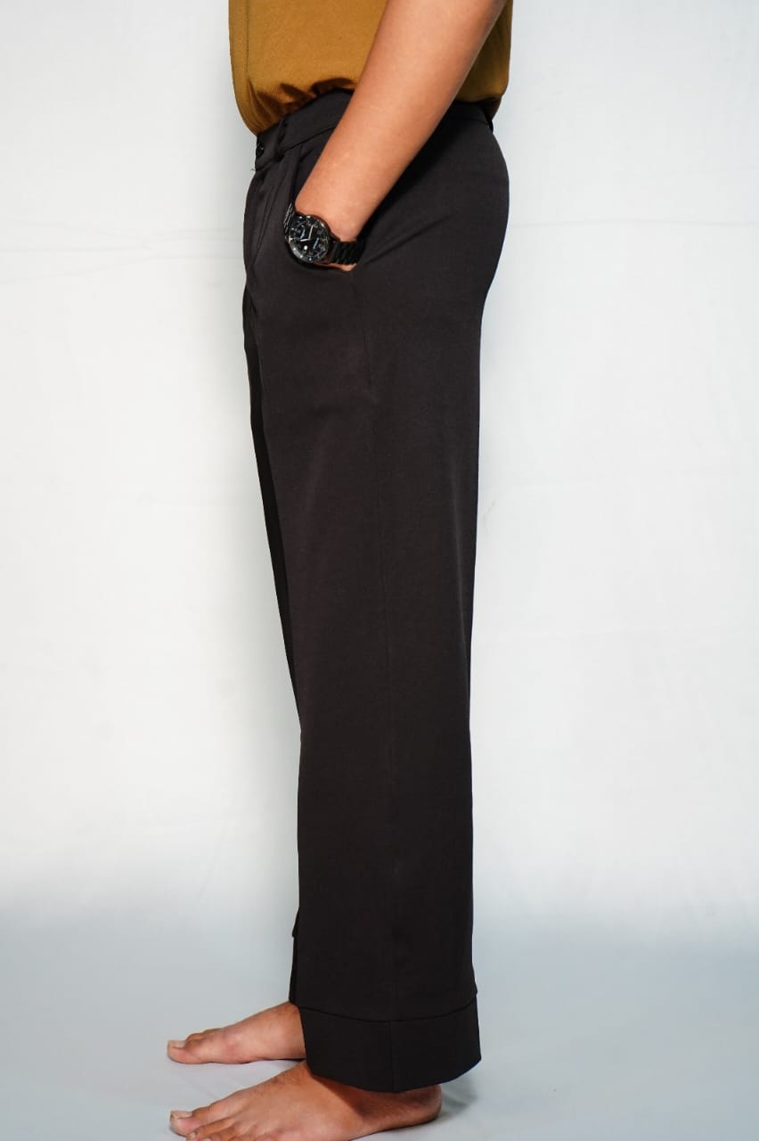 Black Stretch Slim Fit Trousers